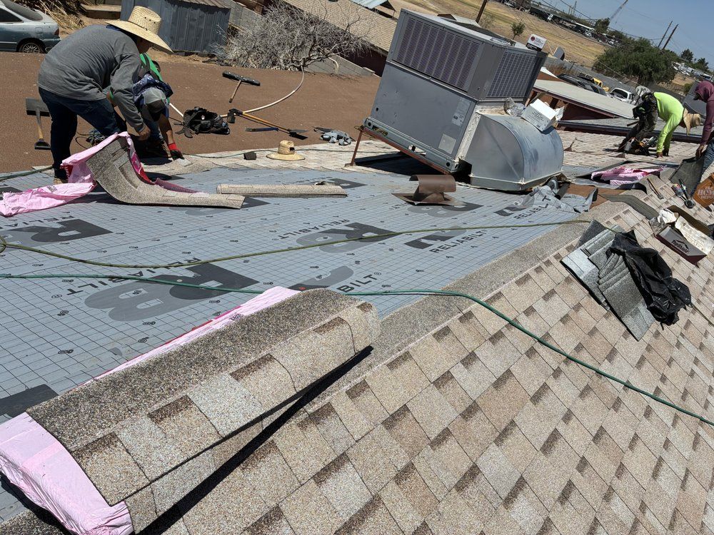 Third Gen crew installing fresh underlayment and shingles